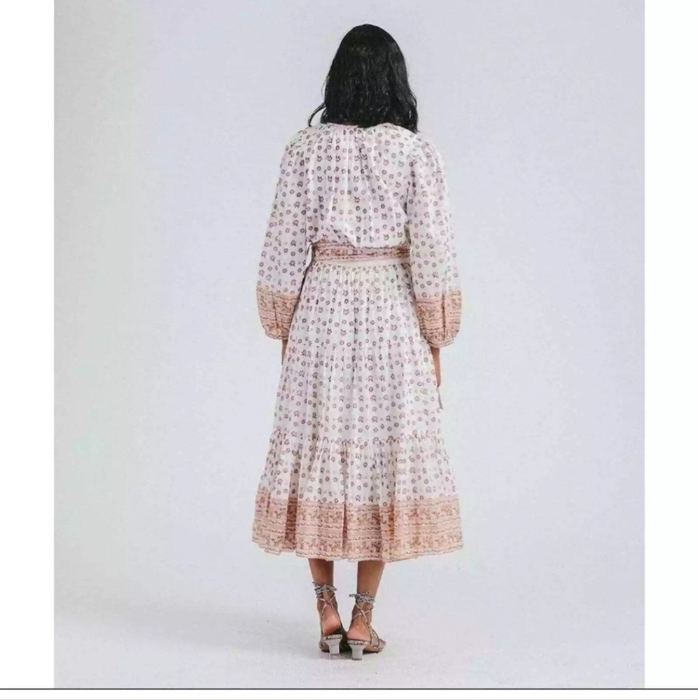 Cleobella White and Brown Midi Dress - Picture 11 of 15